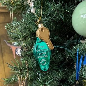 Gold and Green 'First Christmas in Our New Home' Ornament